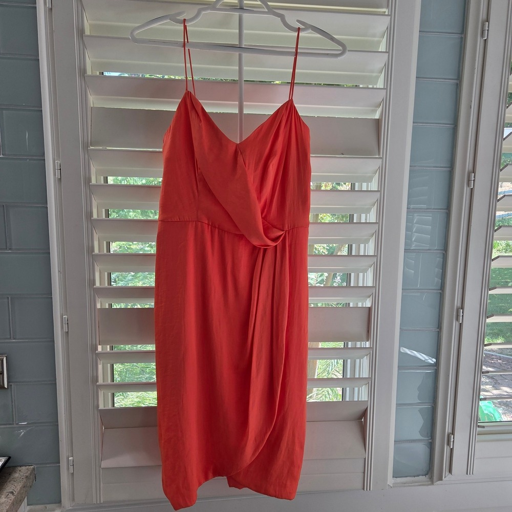 Banana Republic Dress Size 4 Coral Orange Sleeveless Party Cocktail